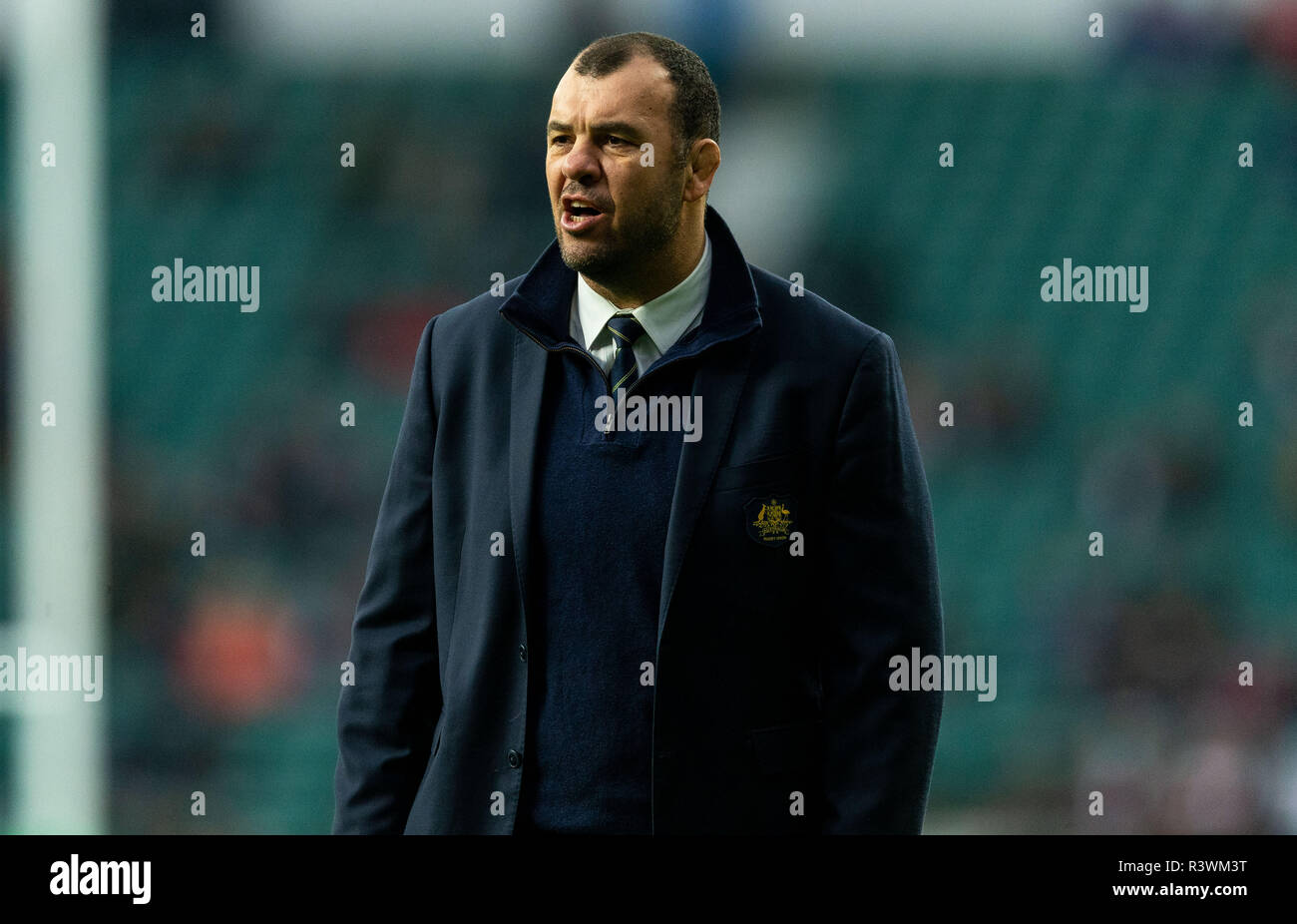 La Head Coach australiana Michael Chieka prima della Quilter Autumn International al Twickenham Stadium, Londra. PREMERE ASSOCIAZIONE foto. Data immagine: Sabato 24 novembre 2018. Vedi la storia della PA RUGBYU Inghilterra. Il credito fotografico dovrebbe essere: Paul Harding/PA Wire. Foto Stock