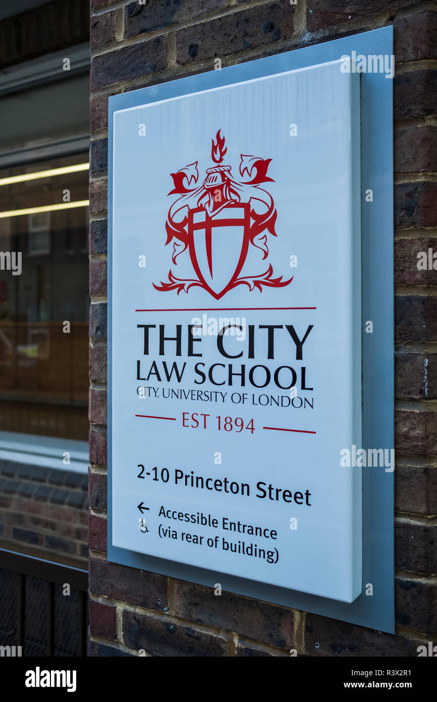 La città della scuola di diritto, 2-10 Princeton Street, London, England, Regno Unito Foto Stock