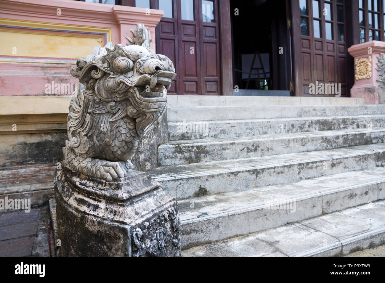 Drago cinese statua custode Foto Stock