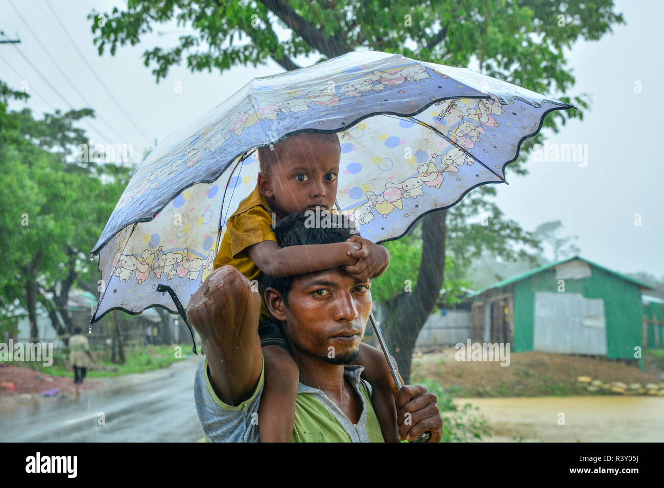 Rifugiati Rohingyas in Bangladesh Foto Stock