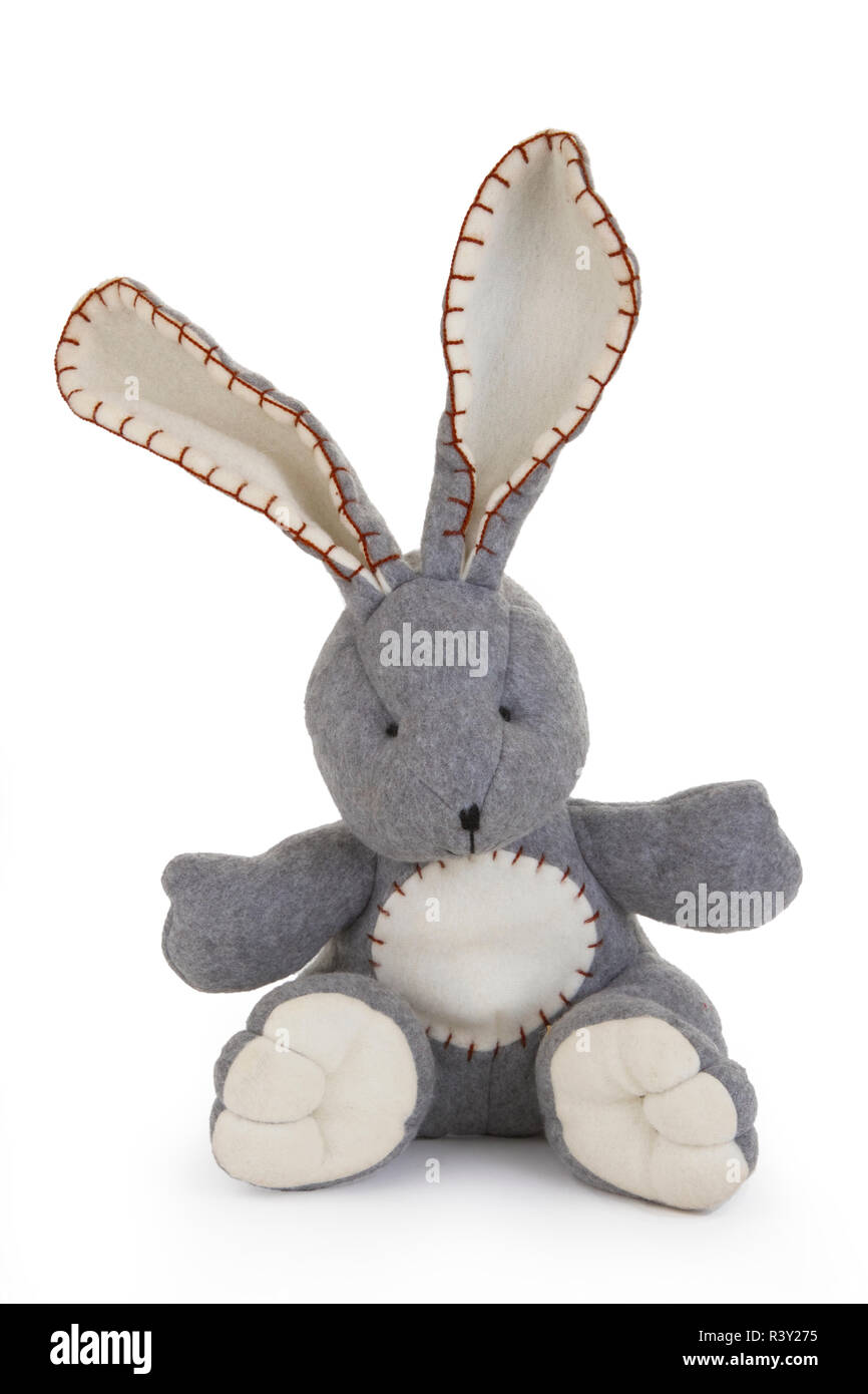 Coniglietto di pasqua fatta di feltro Foto Stock