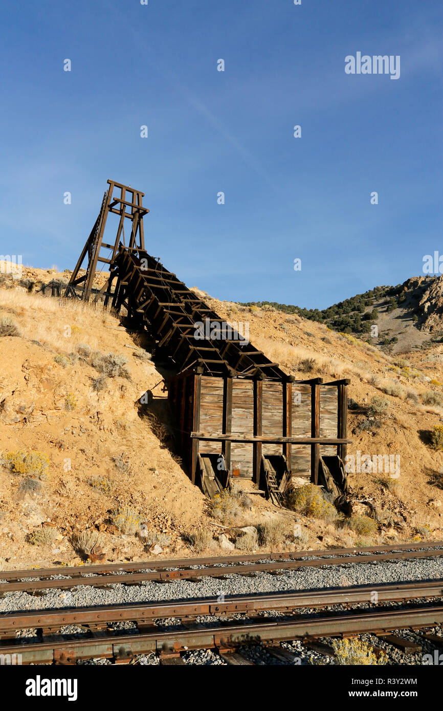 Vecchie miniere, Gold Hill, Nevada, STATI UNITI D'AMERICA Foto Stock