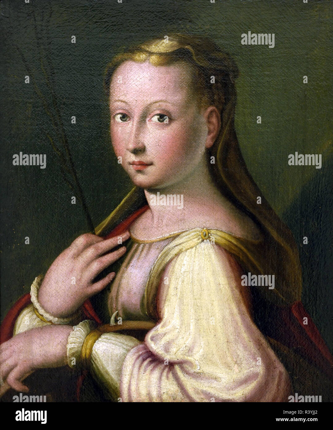 Presunto autoritratto di Barbara Longhi come Santa Caterina di Alessandria, 1589 da Barbara Longhi (1552-1638) ,l'Italia, italiano. Foto Stock