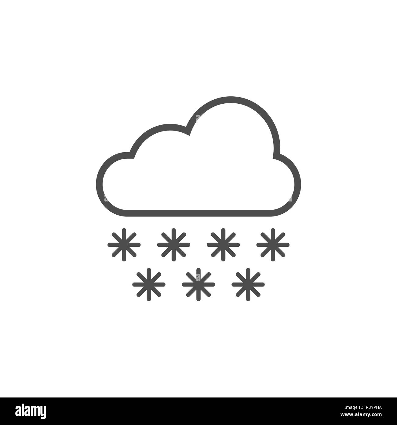 Meteo neve icona. Illustrazione Vettoriale flat Illustrazione Vettoriale