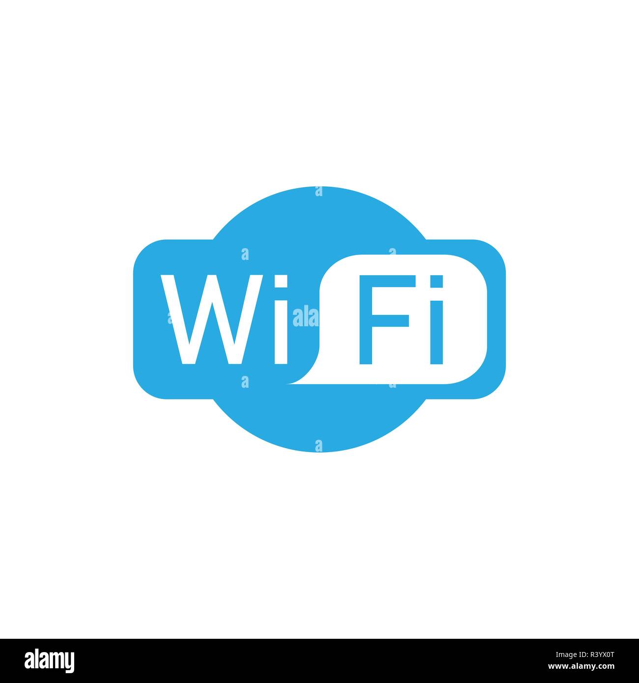 Illustrazione Vettoriale, design piatto. wifi icona logo Illustrazione Vettoriale