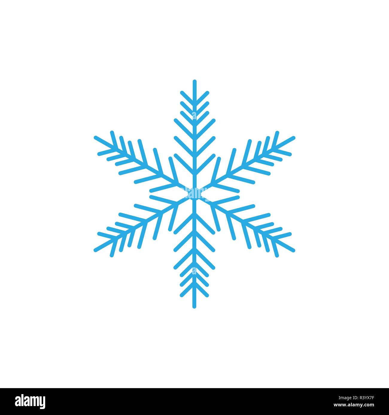 Illustrazione Vettoriale, design piatto simbolo del fiocco di neve Immagine  e Vettoriale - Alamy