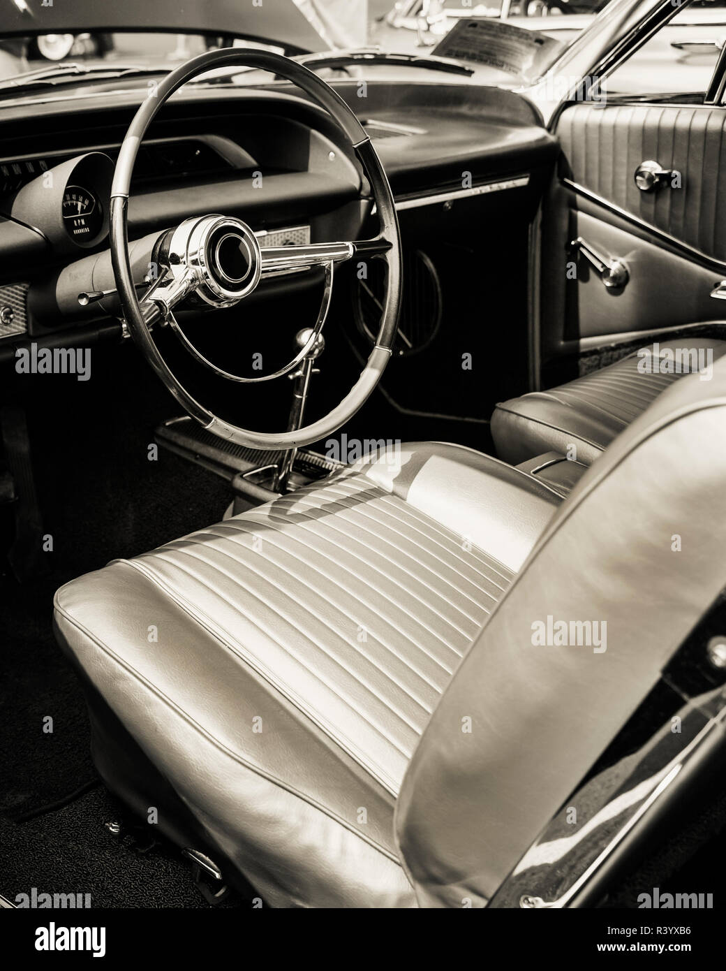 Classic car interno Foto Stock