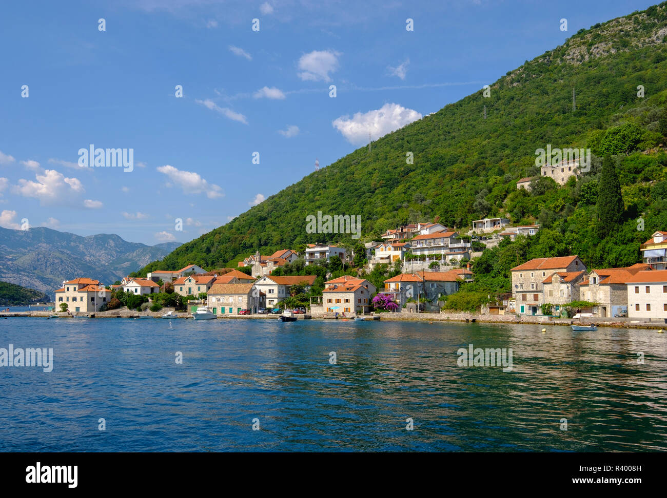 Lepetane, Baia di Kotor, Montenegro Foto Stock
