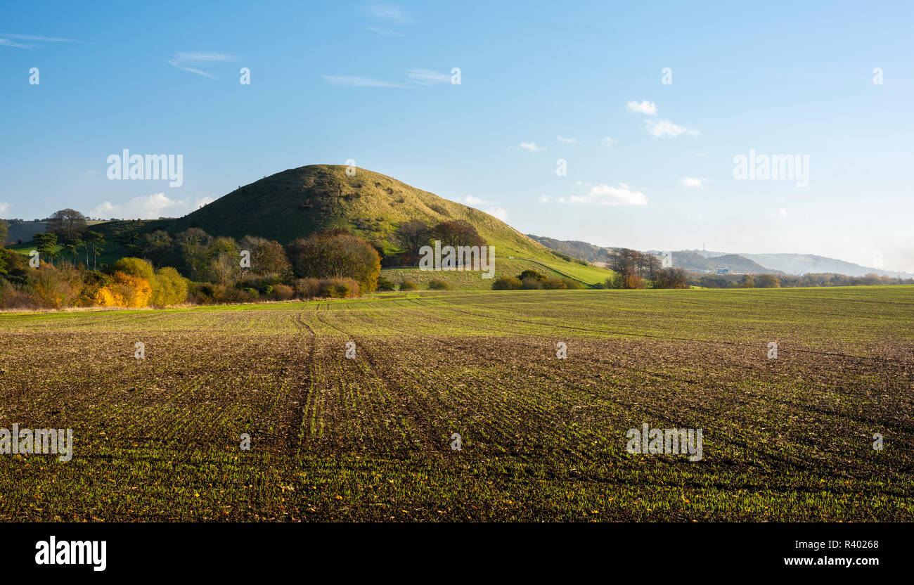 Una vista di Summerhouse Hill in Kent Downs, parte del più ampio North Downs nel sud dell'Inghilterra. Foto Stock