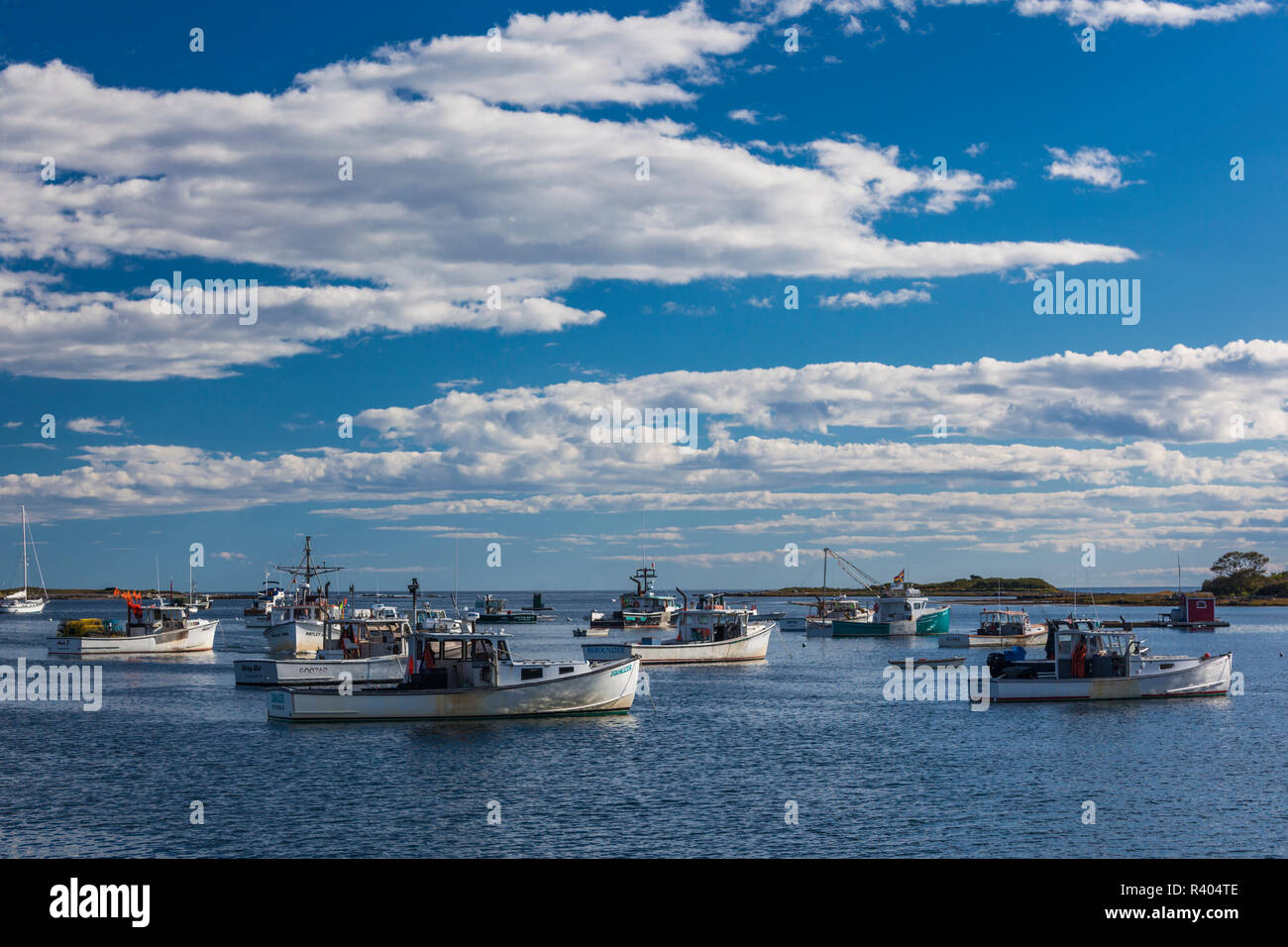 Stati Uniti d'America, Maine, Cape focena, barche da pesca Foto Stock