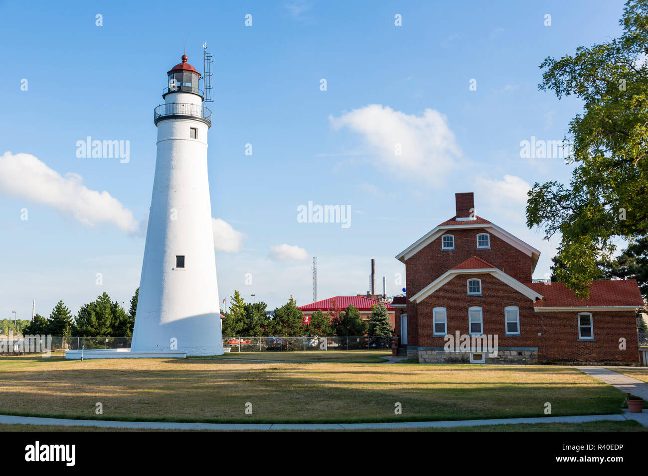 Fort Gratiot faro lungo il Lago Huron Port Huron, Michigan Foto Stock