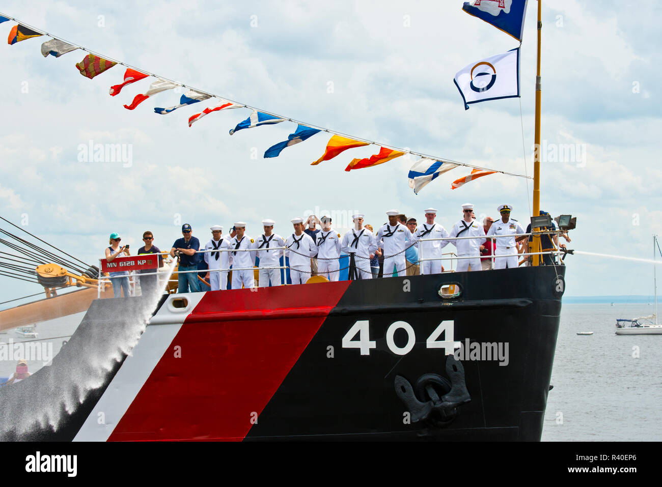 Stati Uniti d'America, Minnesota Duluth, Tall Ships Festival 2016, Sundew nel Lago Superiore Foto Stock