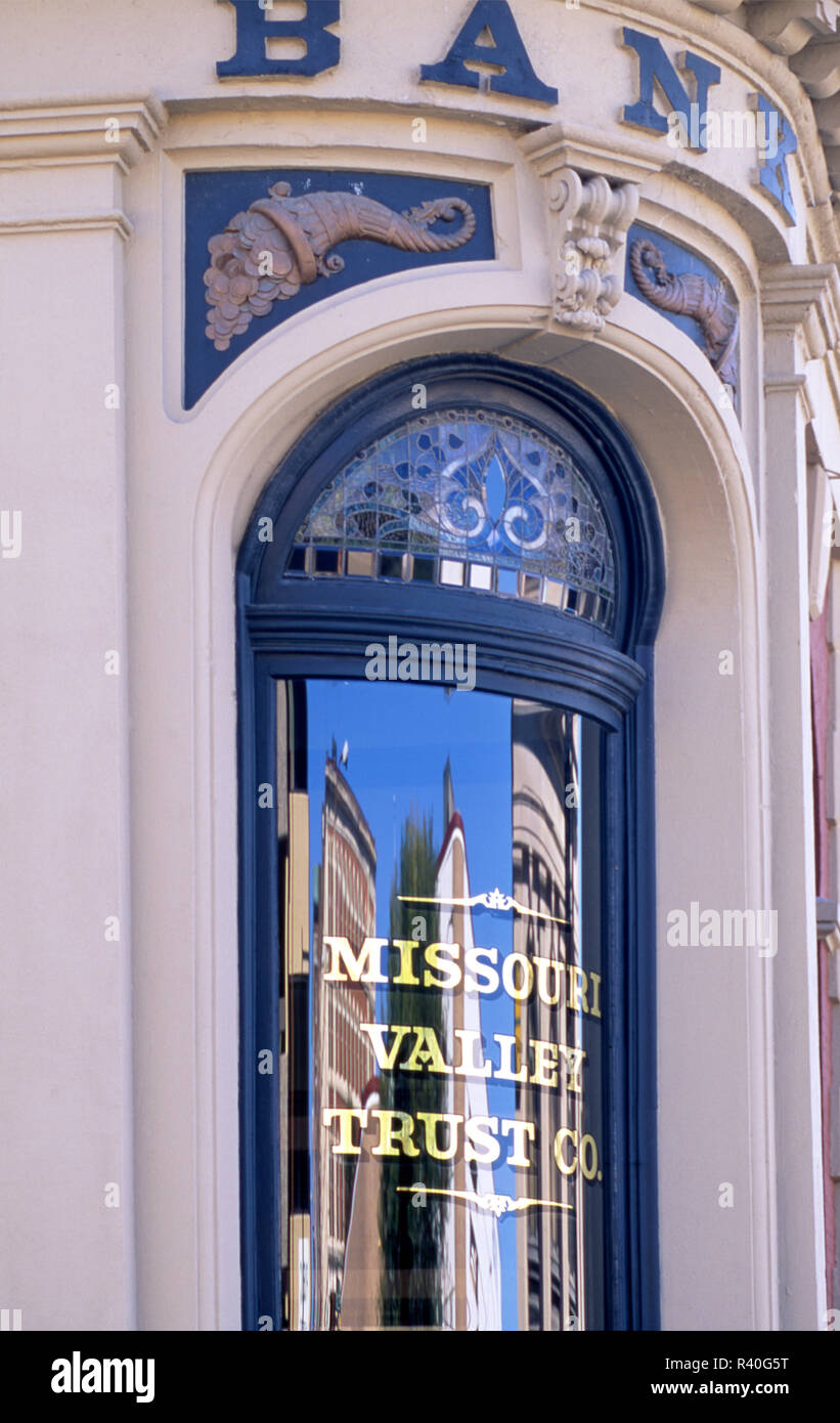 Architettura storica del Missouri Valley Trust Company, Saint Joseph, Missouri. Foto Stock