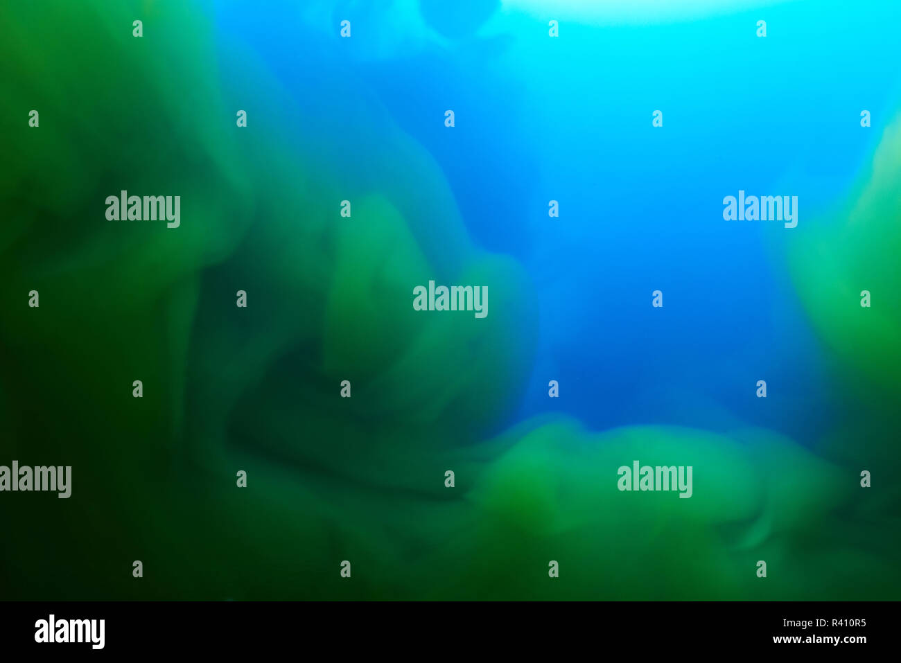 Luminose blu e verde acqua mix cloud close up Foto Stock