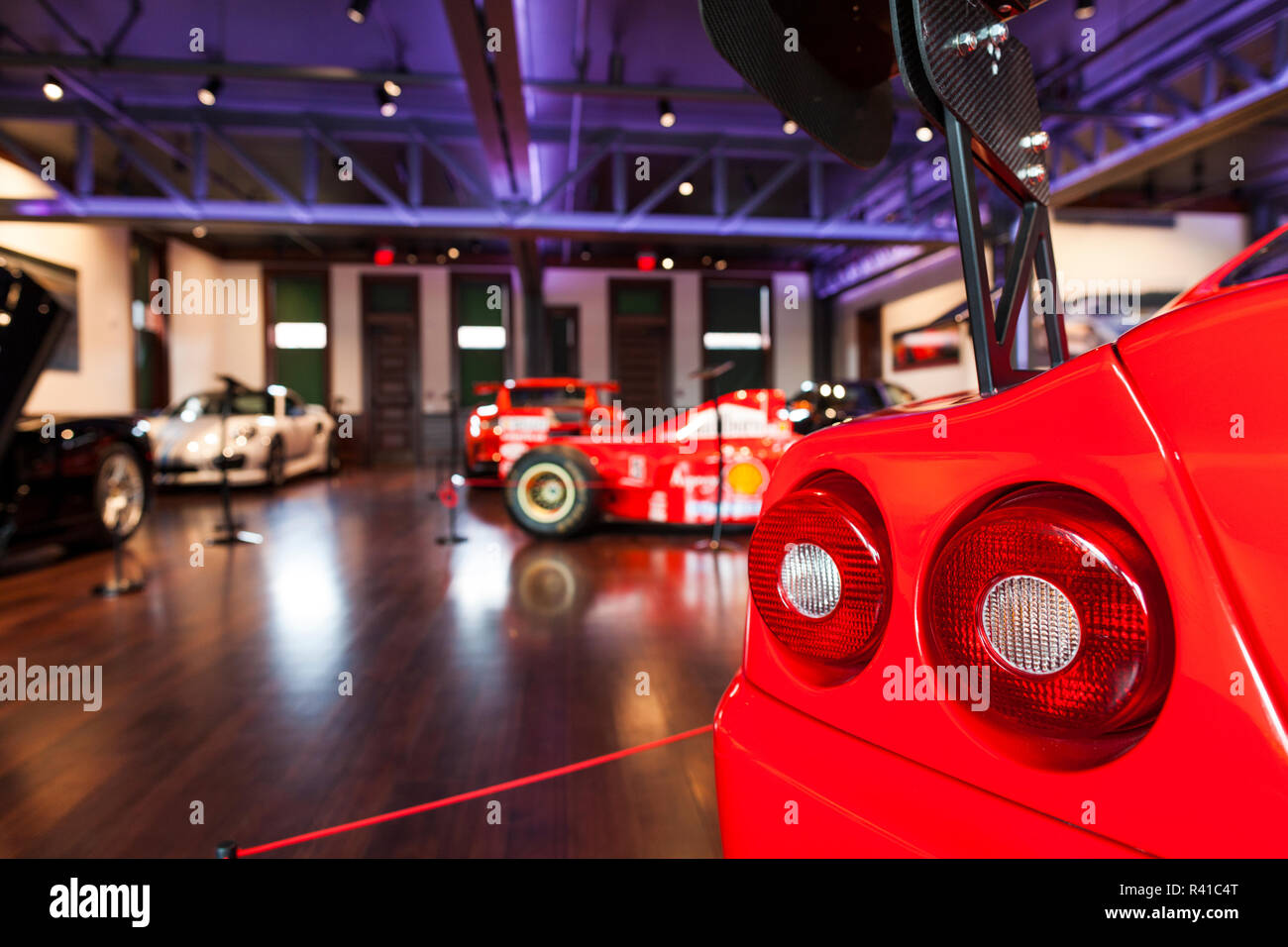 Stati Uniti d'America, Rhode Island, Newport, Audrain Auto Museum, contemporanea le auto sportive Foto Stock