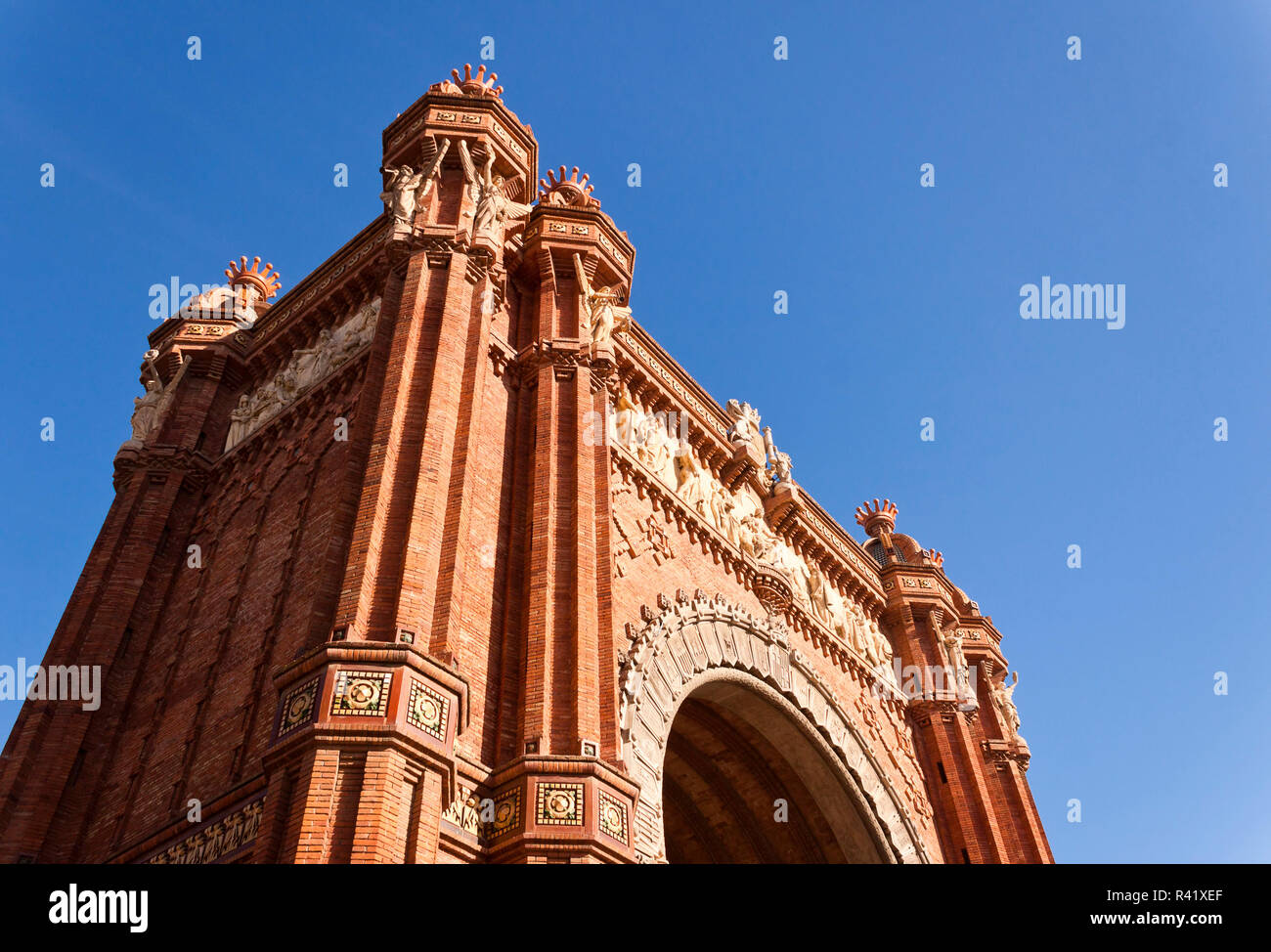 Arco di Trionfo a Barcellona, Spagna. Foto Stock