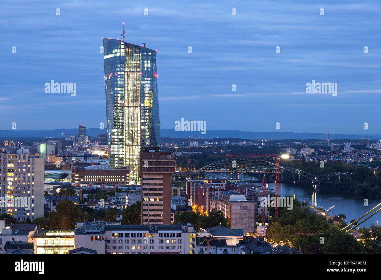 Banca centrale europea a Francoforte, Germania Foto Stock