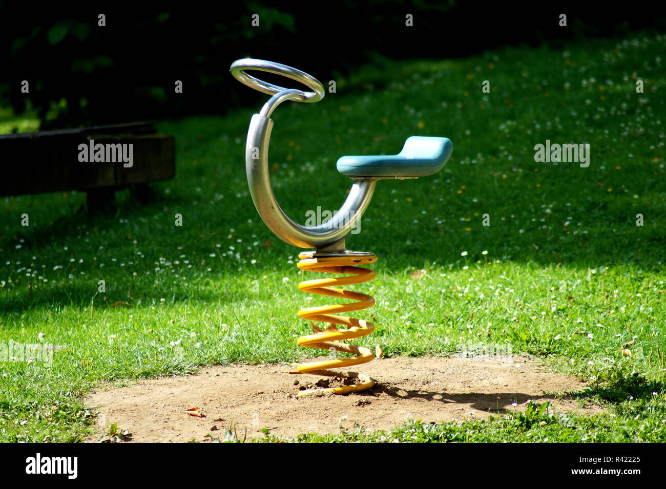 Parco giochi swing Foto Stock