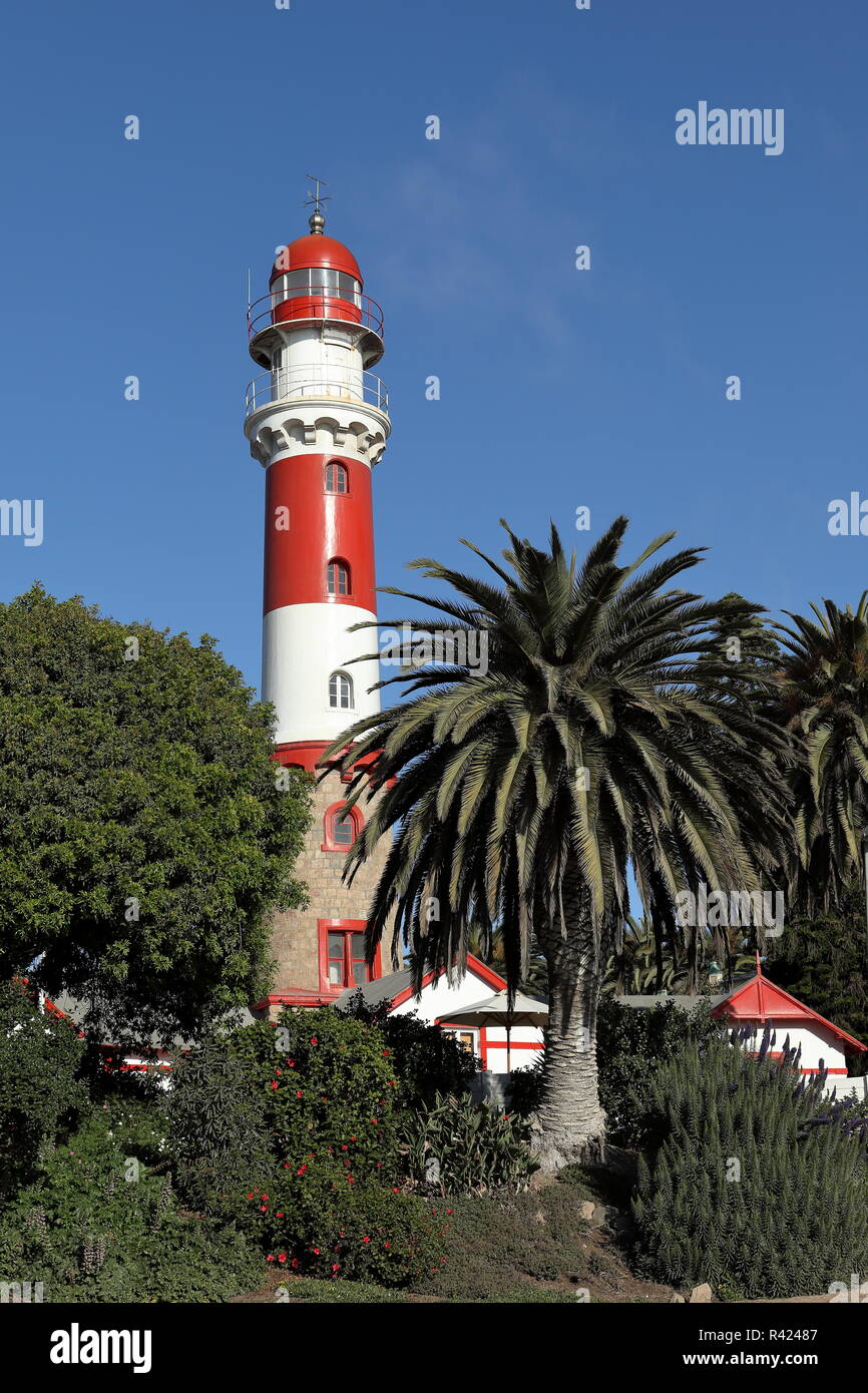 Il faro di Swakopmund in Namibia Foto Stock