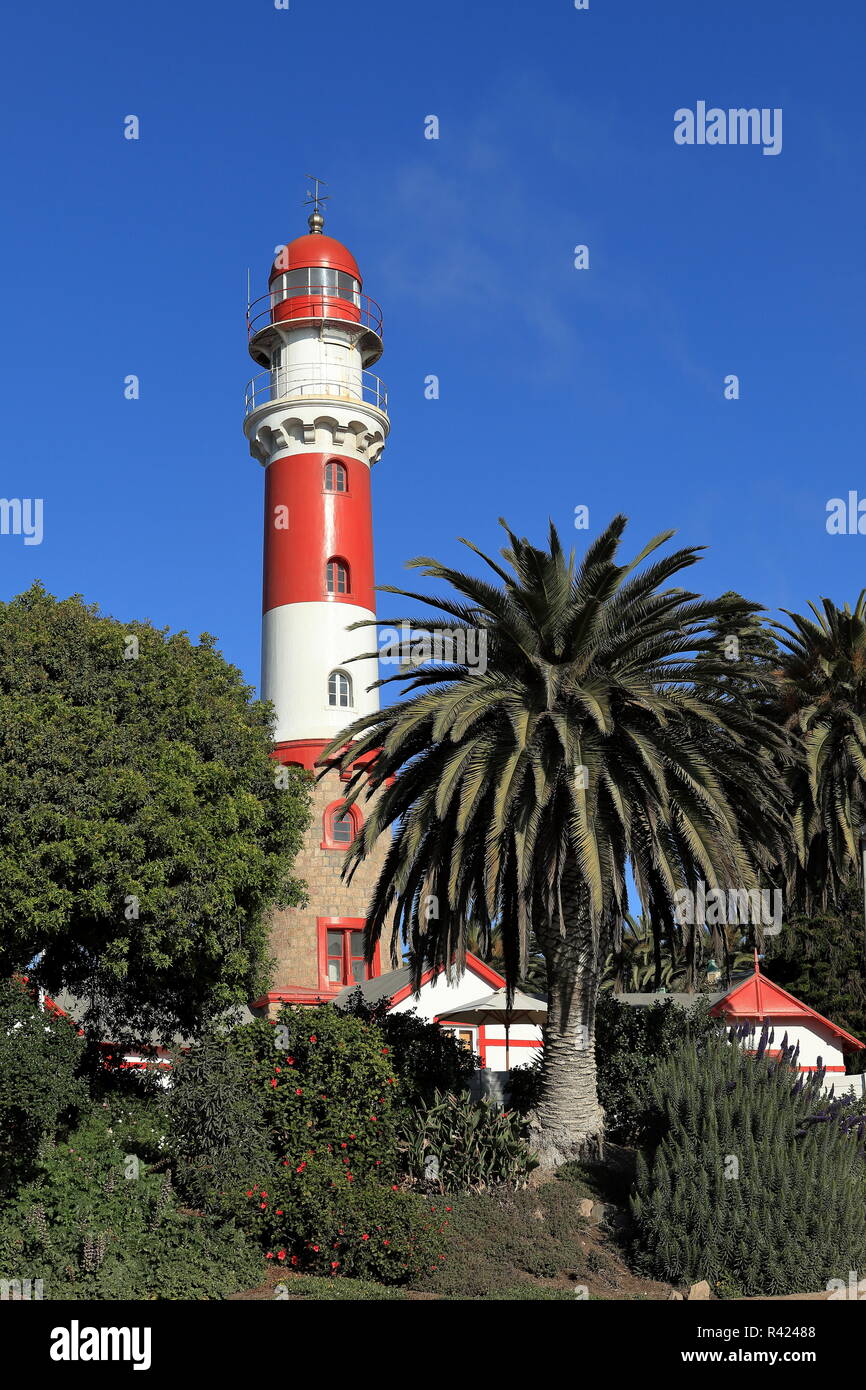 Il faro di Swakopmund in Namibia Foto Stock