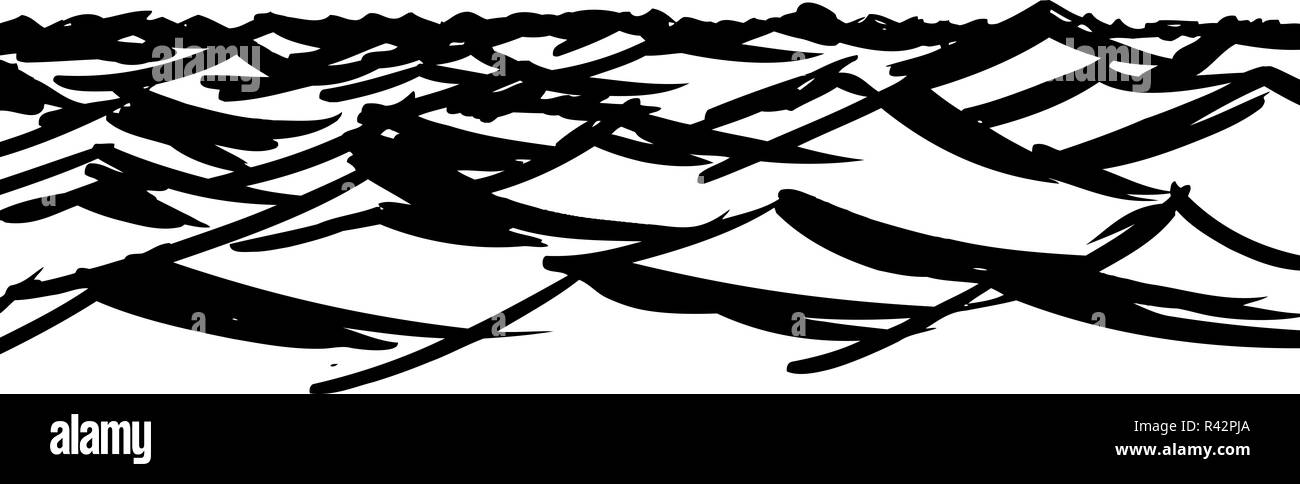 Delineate le onde del mare Foto Stock