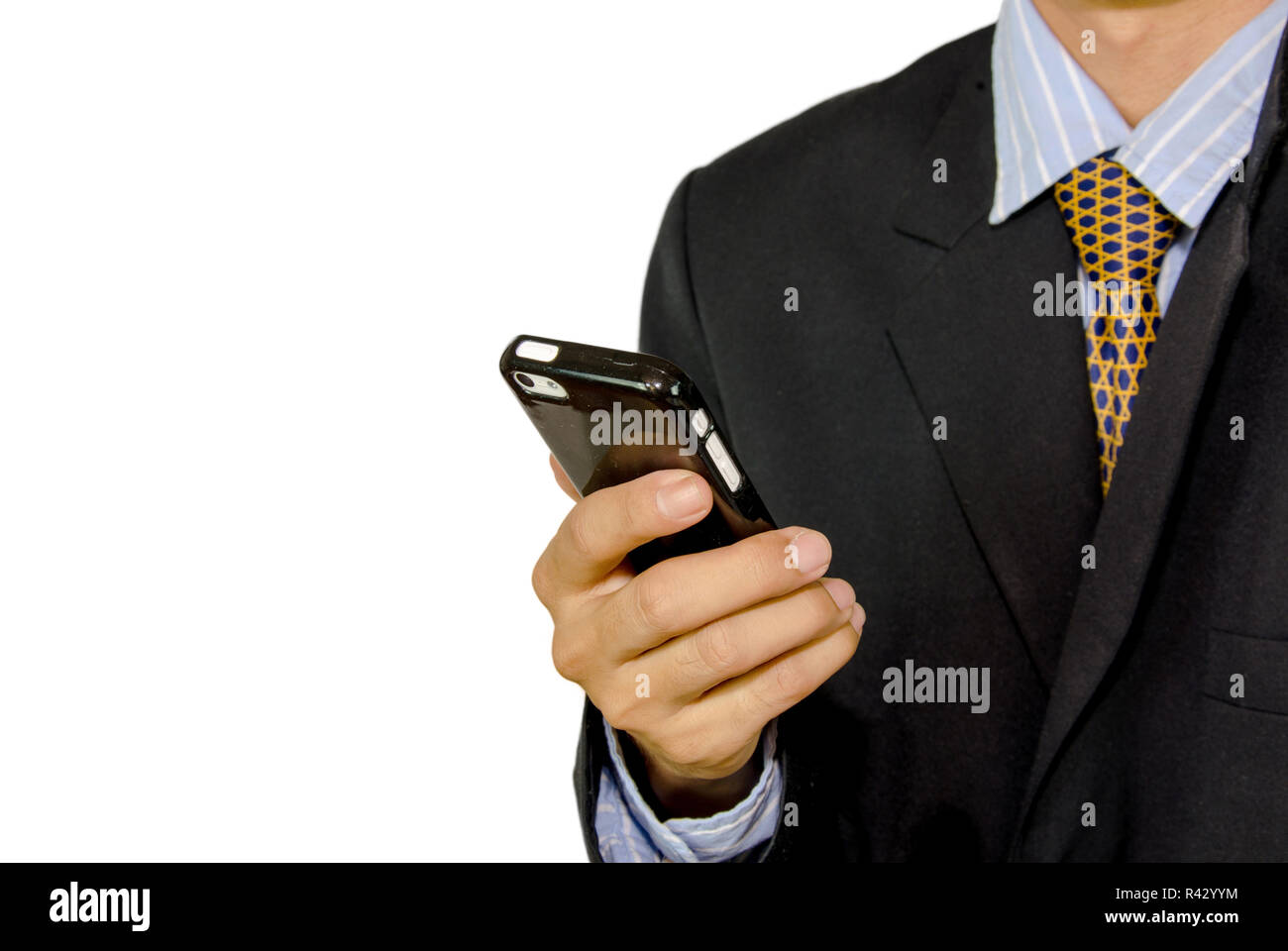 Imprenditore smart phone Foto Stock
