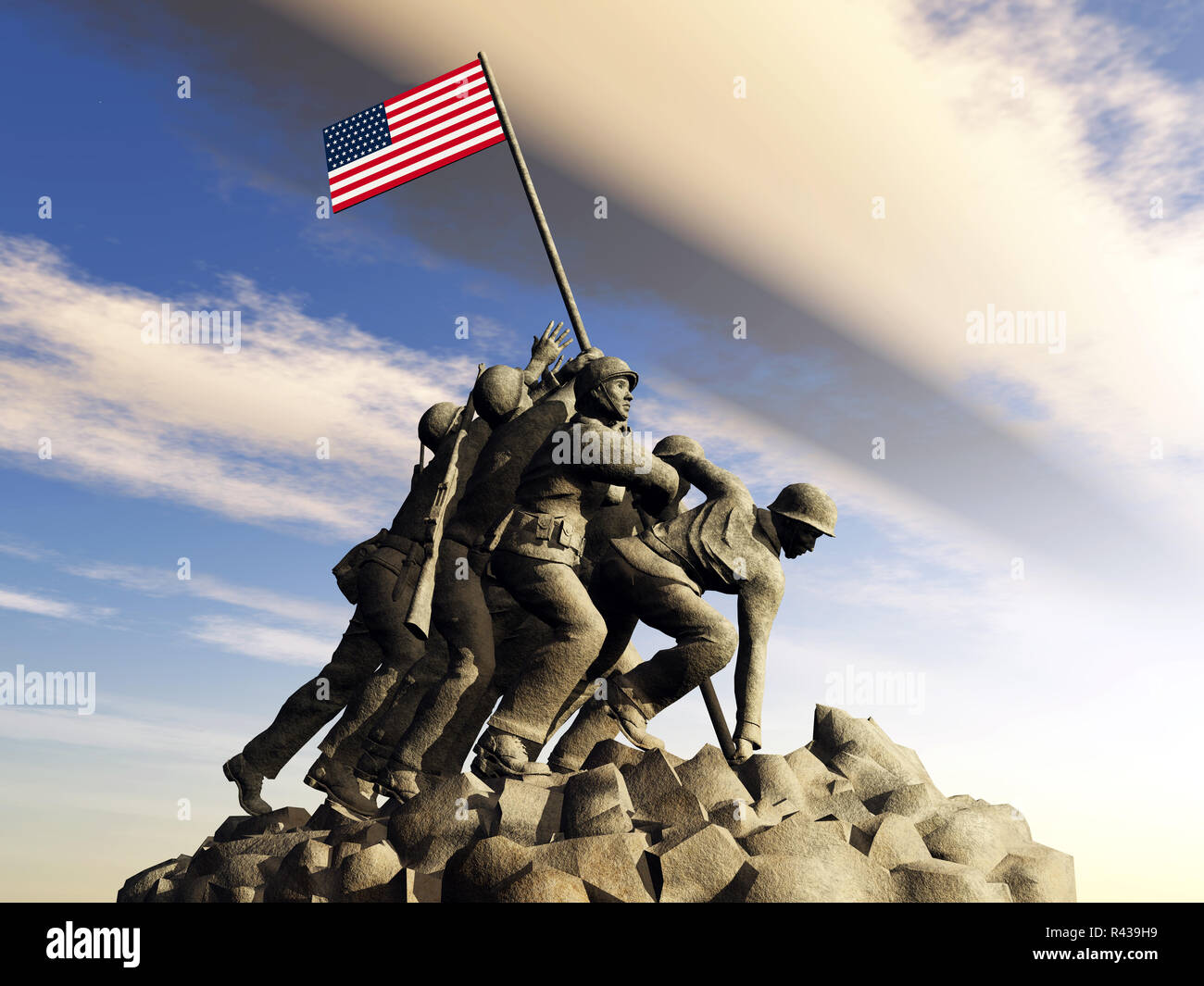 Iwo Jima Memoriale di guerra Foto Stock