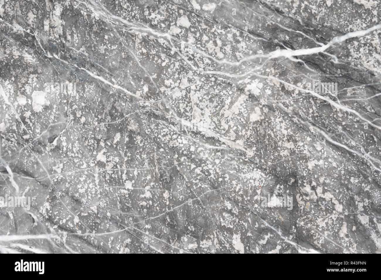 Abstract background e texture di pietra nera e strisce bianche. Linea di pattern di roccia Foto Stock