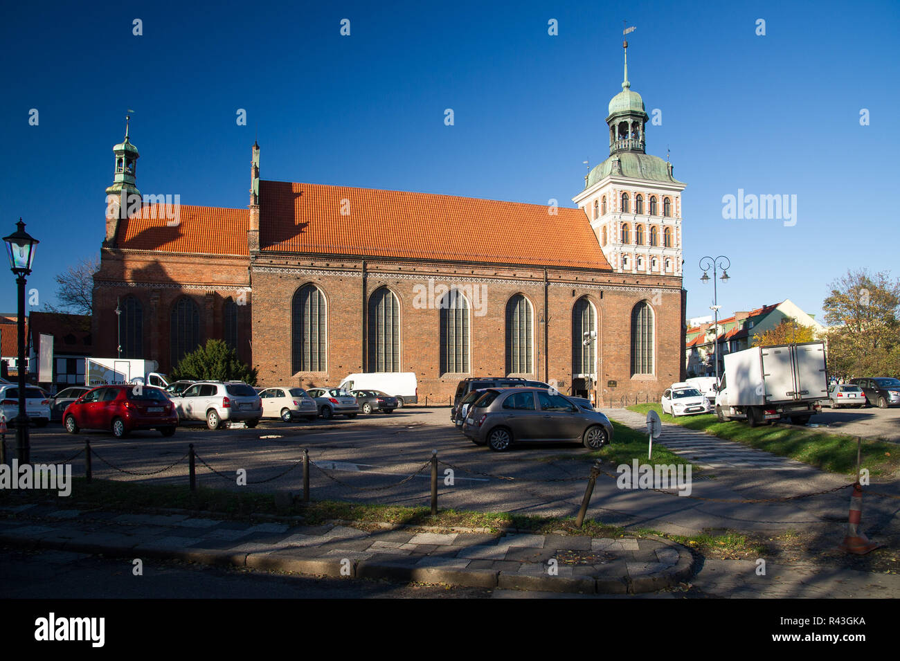 Gotica di santa Brigida chiesa nella città vecchia nel centro storico di Danzica, Polonia. Il 31 ottobre 2018 © Wojciech Strozyk / Alamy Stock Photo Foto Stock