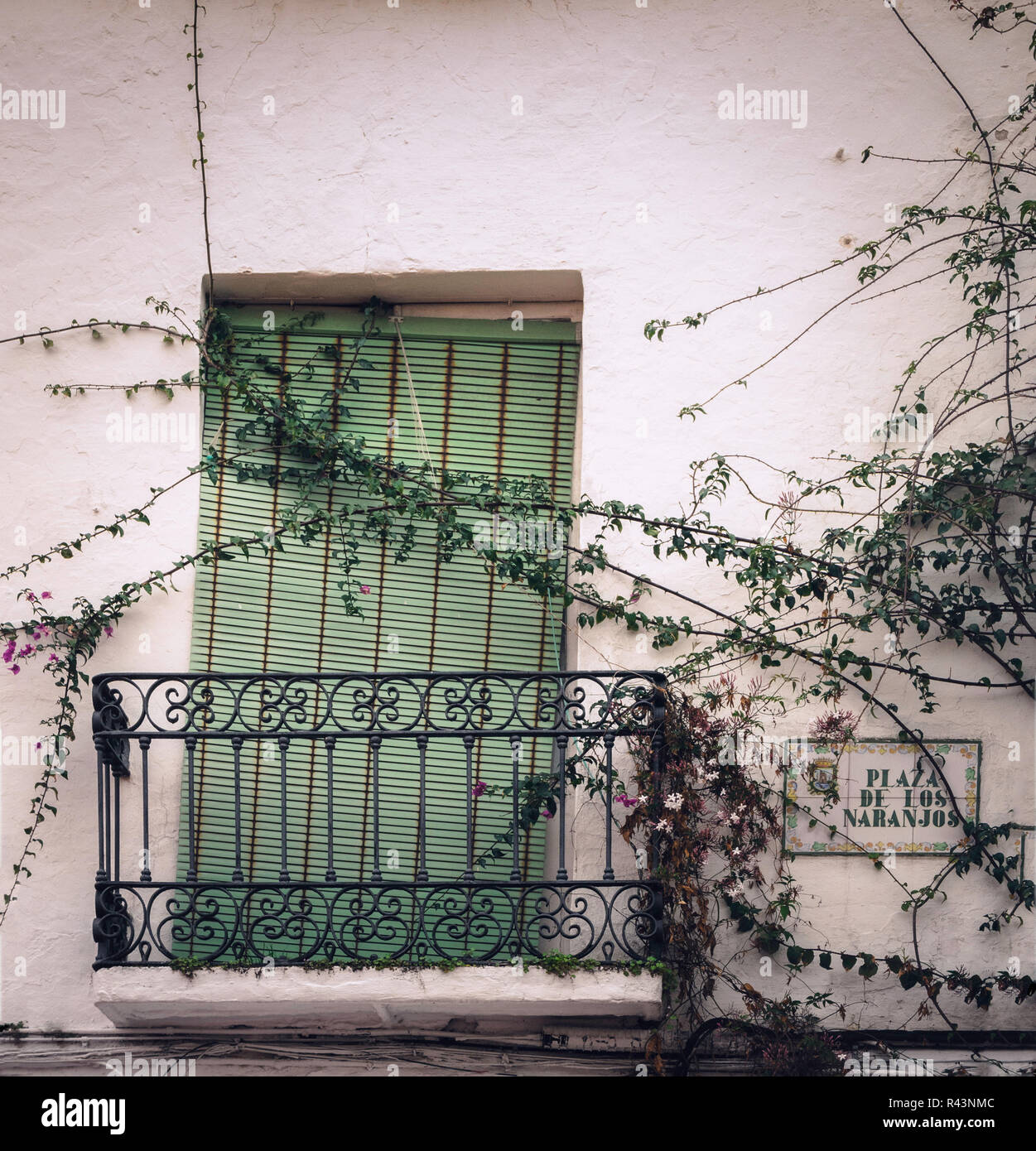 Un dettaglio particolare di una casa in Piazza Orange, Città Vecchia, Marbella. Foto Stock