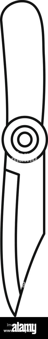 Camp icona coltello. Illustrazione di contorno di camp coltello icona vettoriali per il web design isolato su sfondo bianco Illustrazione Vettoriale