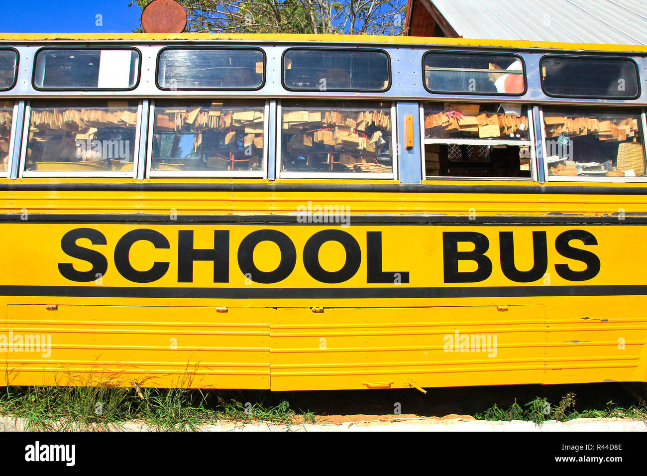 Bus della scuola. Foto Stock