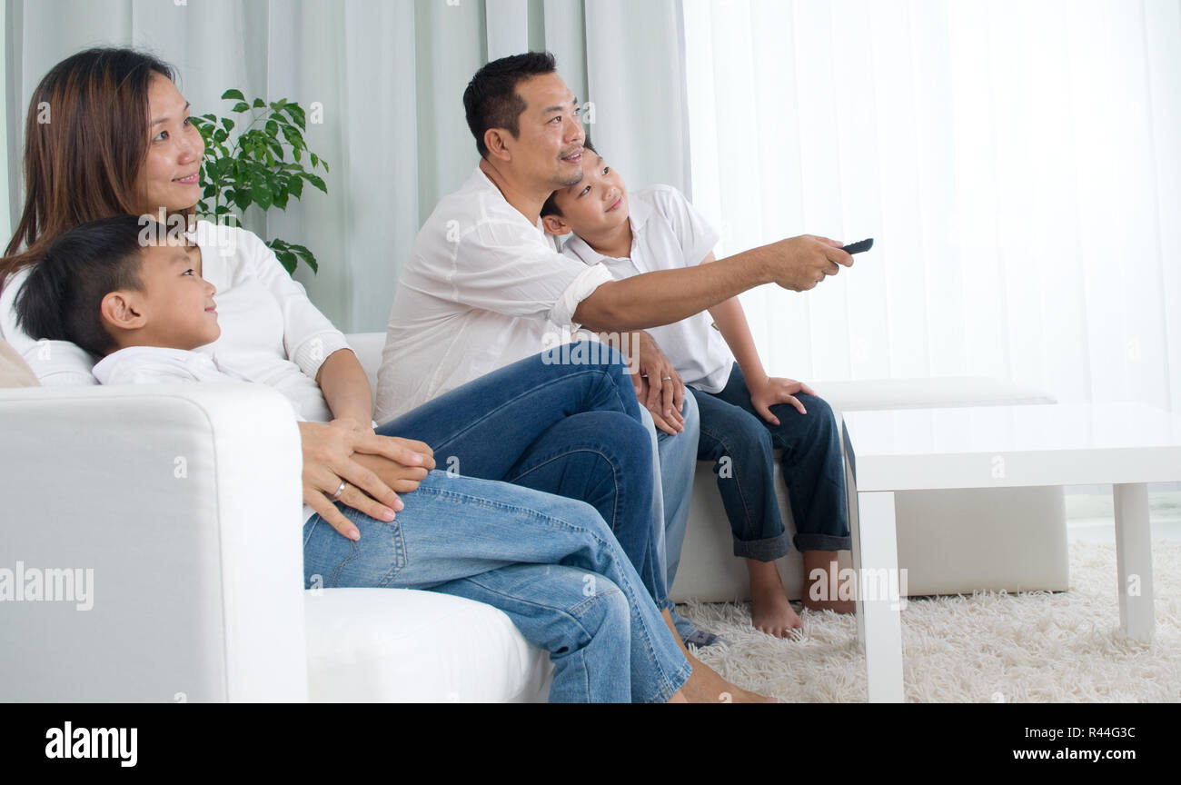 Famiglia asiatica Foto Stock