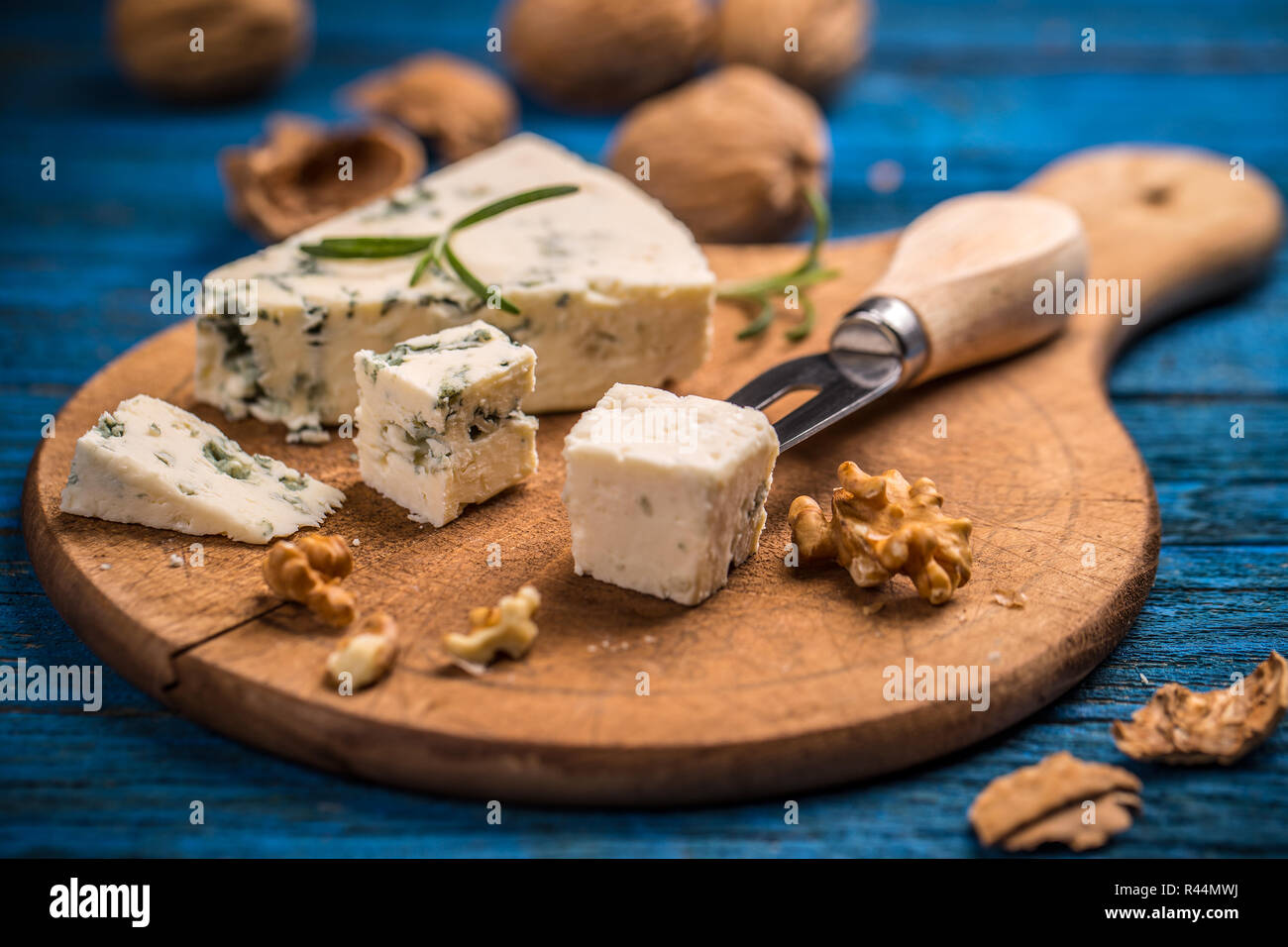 Formaggio con stampo Foto Stock