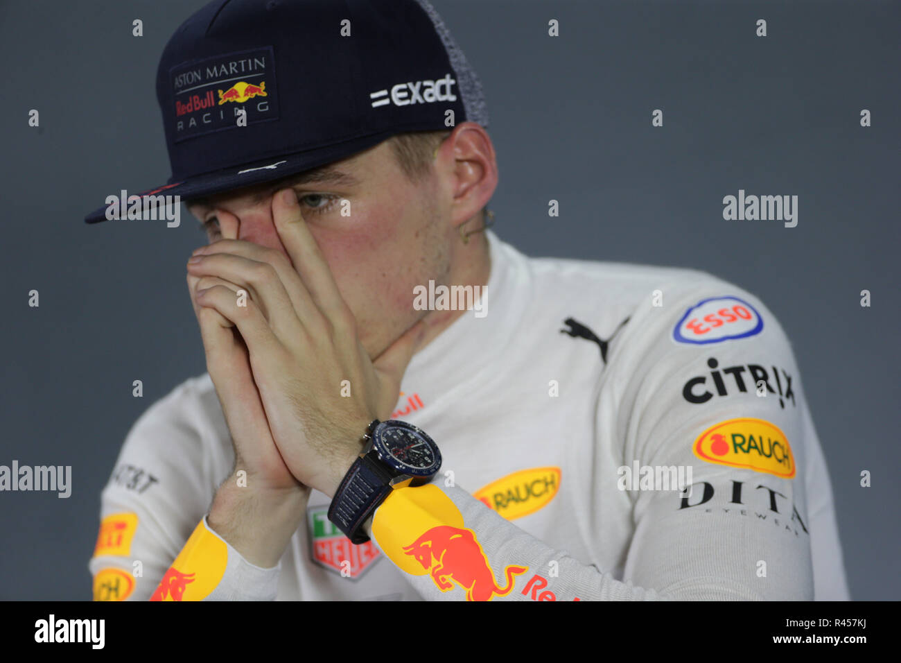 &#Xa9; Foto4 / LaPresse 25/11/2018 Abu Dhabi, Emirati Arabi Uniti Sport Gran premio di Formula Uno di Abu Dhabi 2018 nel pic: Max Verstappen (NED) Red Bull Racing RB14 Foto Stock