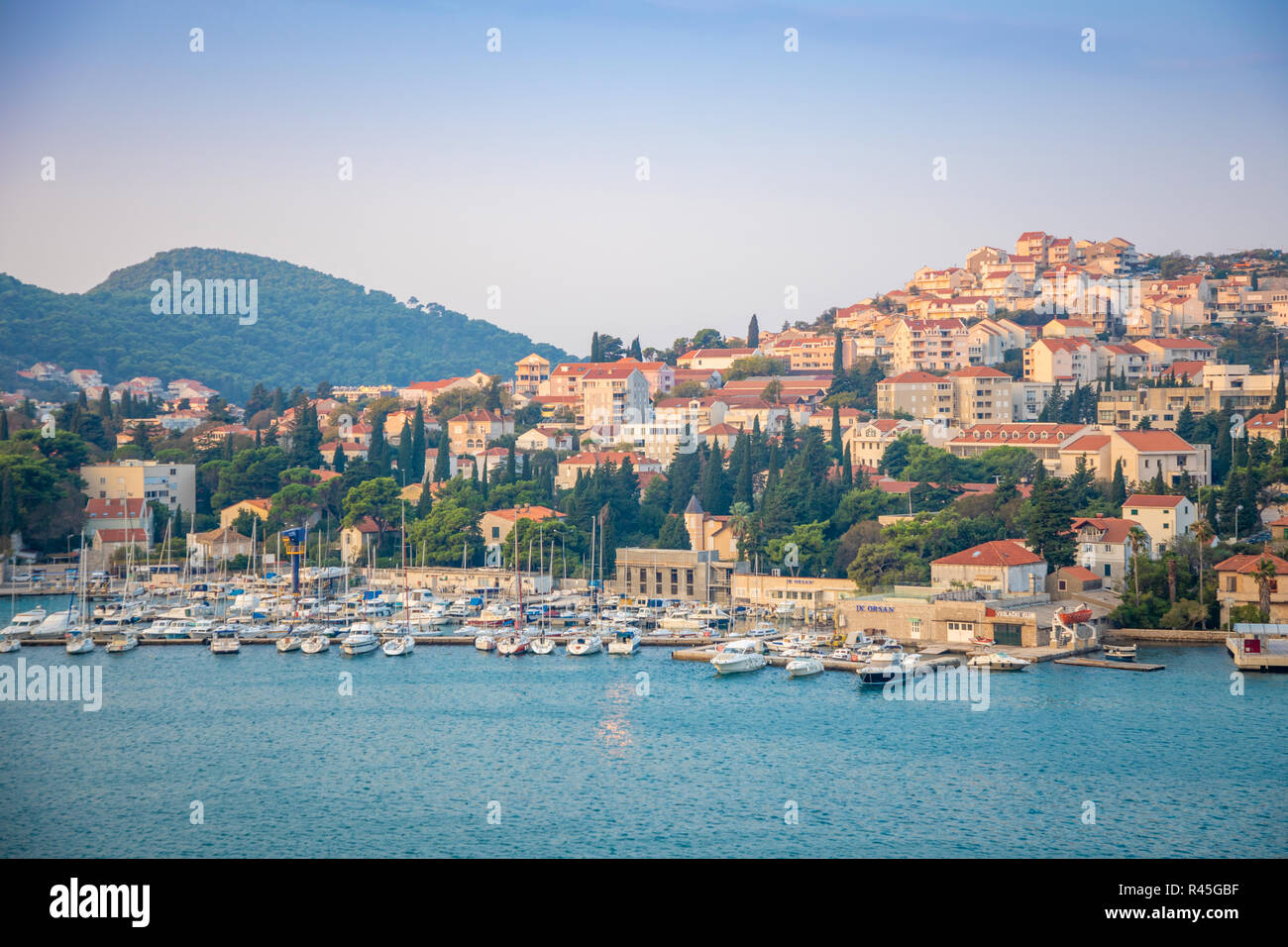 Dubrovnik Croazia - 20.10.2018: Vista della parte nuova della città di Dubrovnik, Croazia Foto Stock