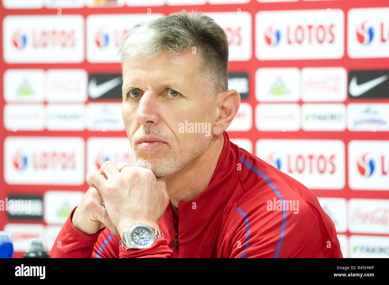 Jaroslav Šilhavý, manager della Czech National football team, in Gdansk, Polonia. 14 novembre 2018 © Wojciech Strozyk / Alamy Stock Photo Foto Stock