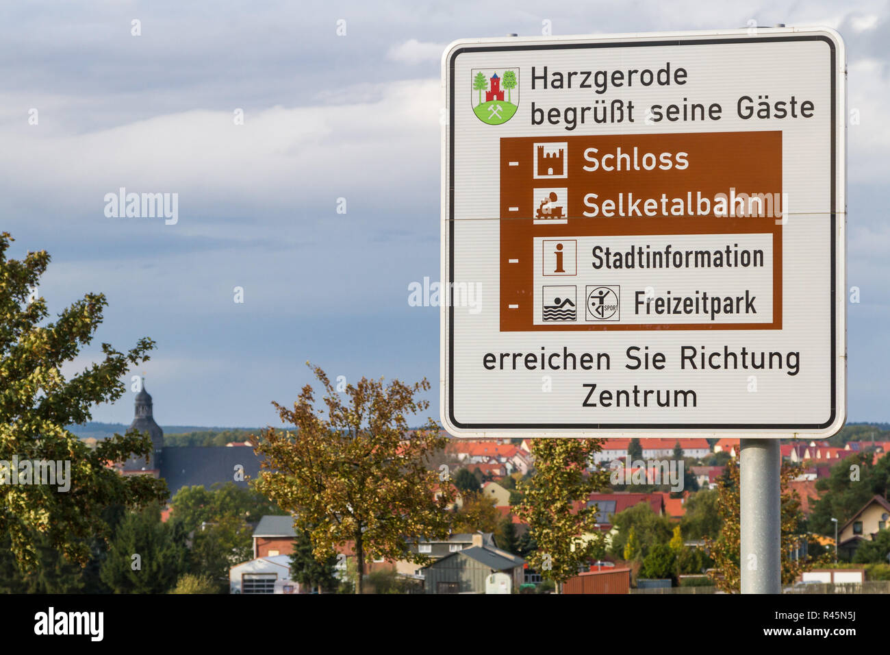 Per il traffico turistico sistema di controllo harzgerode harz Foto Stock
