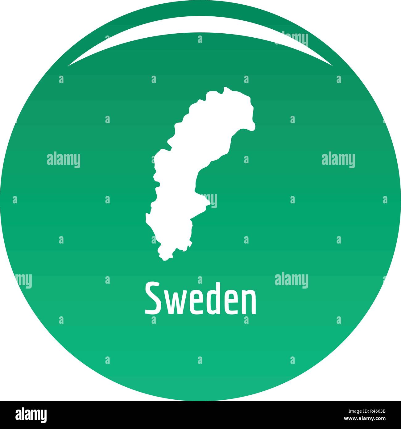 Mappa della Svezia in nero. Illustrazione semplice della Svezia mappa vettore isolato su sfondo bianco Illustrazione Vettoriale