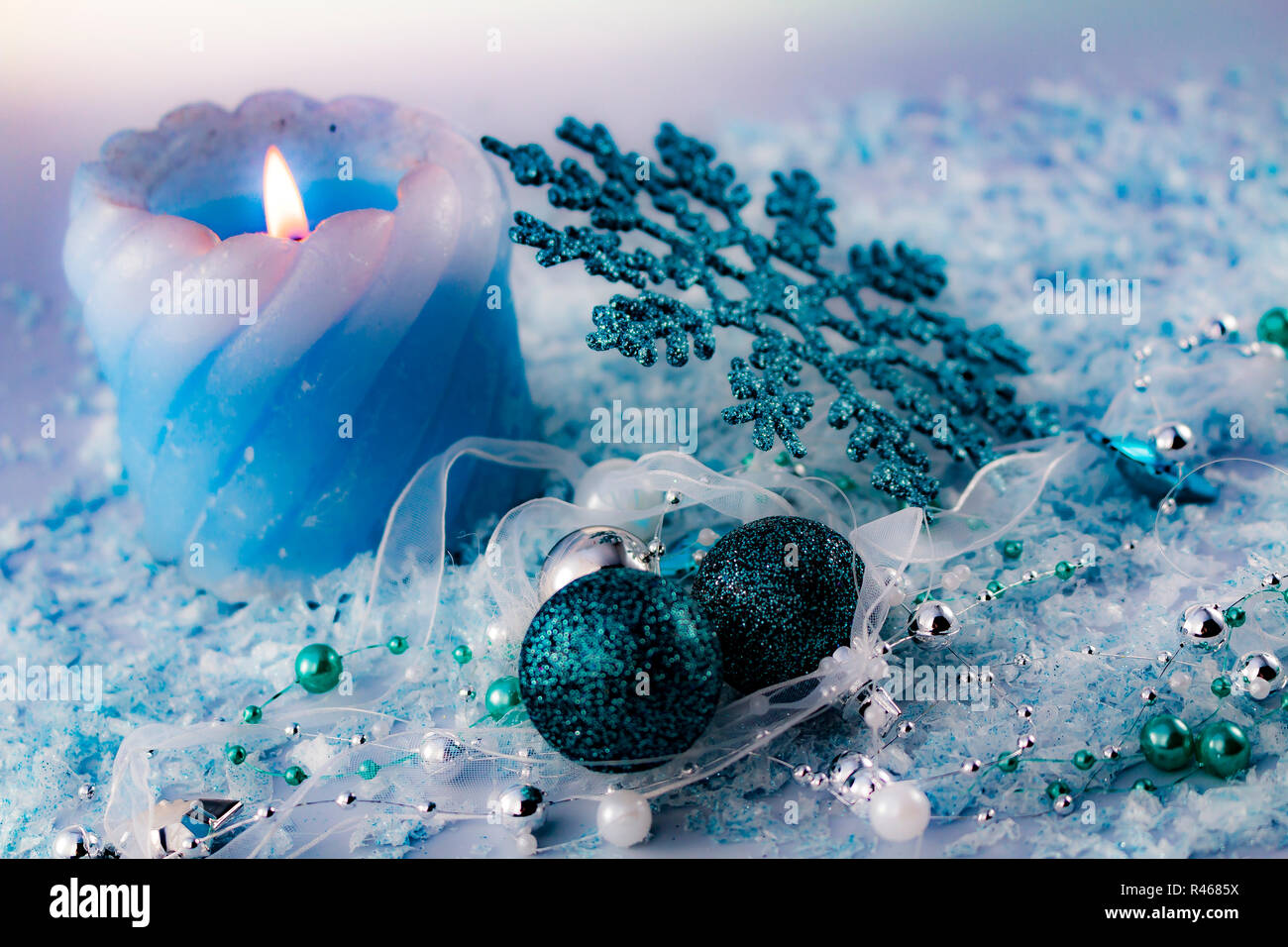 Natale blu Foto Stock