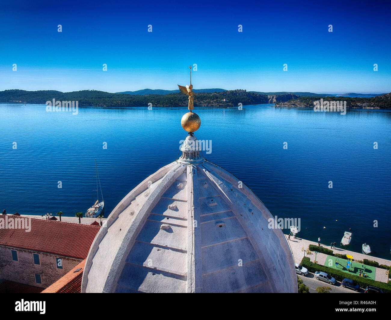 Cupola della Basilica di San Giacomo Chatedral Šibenik/Croazia Foto Stock