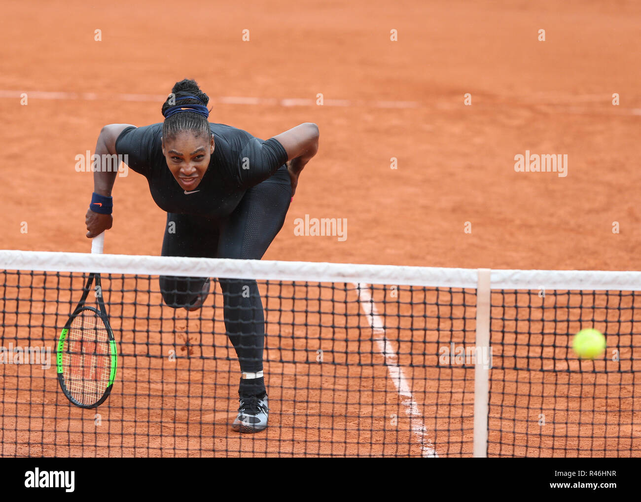 American giocatore di tennis Serena Williams all'aperto francese 2018, Parigi, Francia Foto Stock