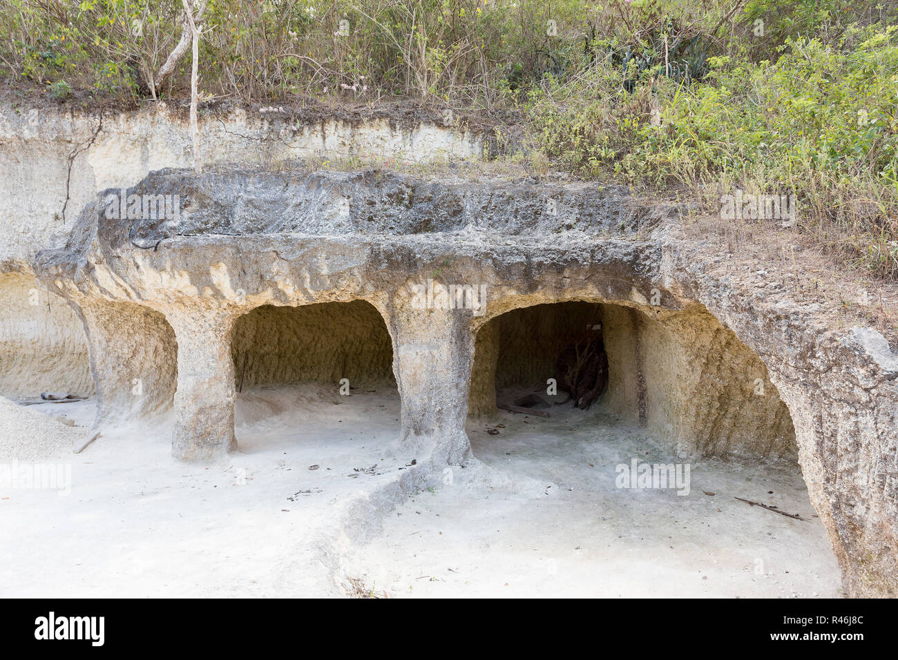 Calcare tradizionali galleria mineraria Foto Stock