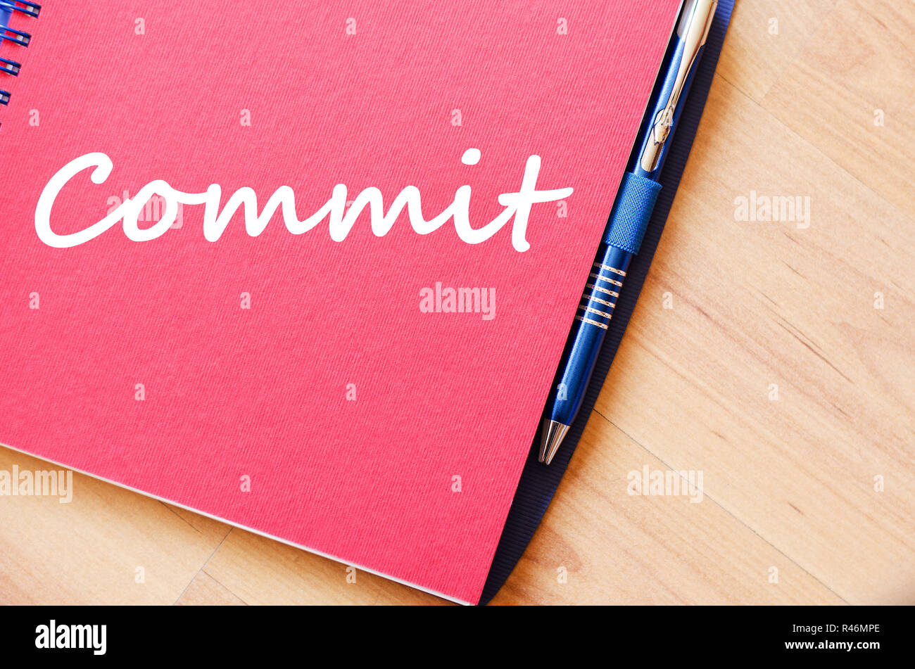 Commit di scrivere su notebook Foto Stock