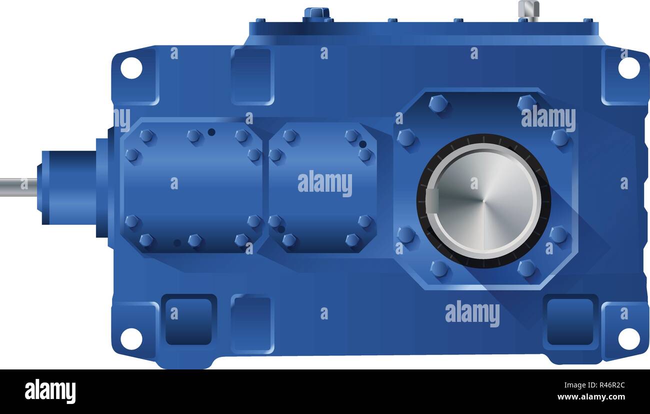 Ingranaggio cilindrico illustrazione vettoriale design piatto. Coppia di ingranaggi isolati su sfondo bianco. Illustrazione Vettoriale