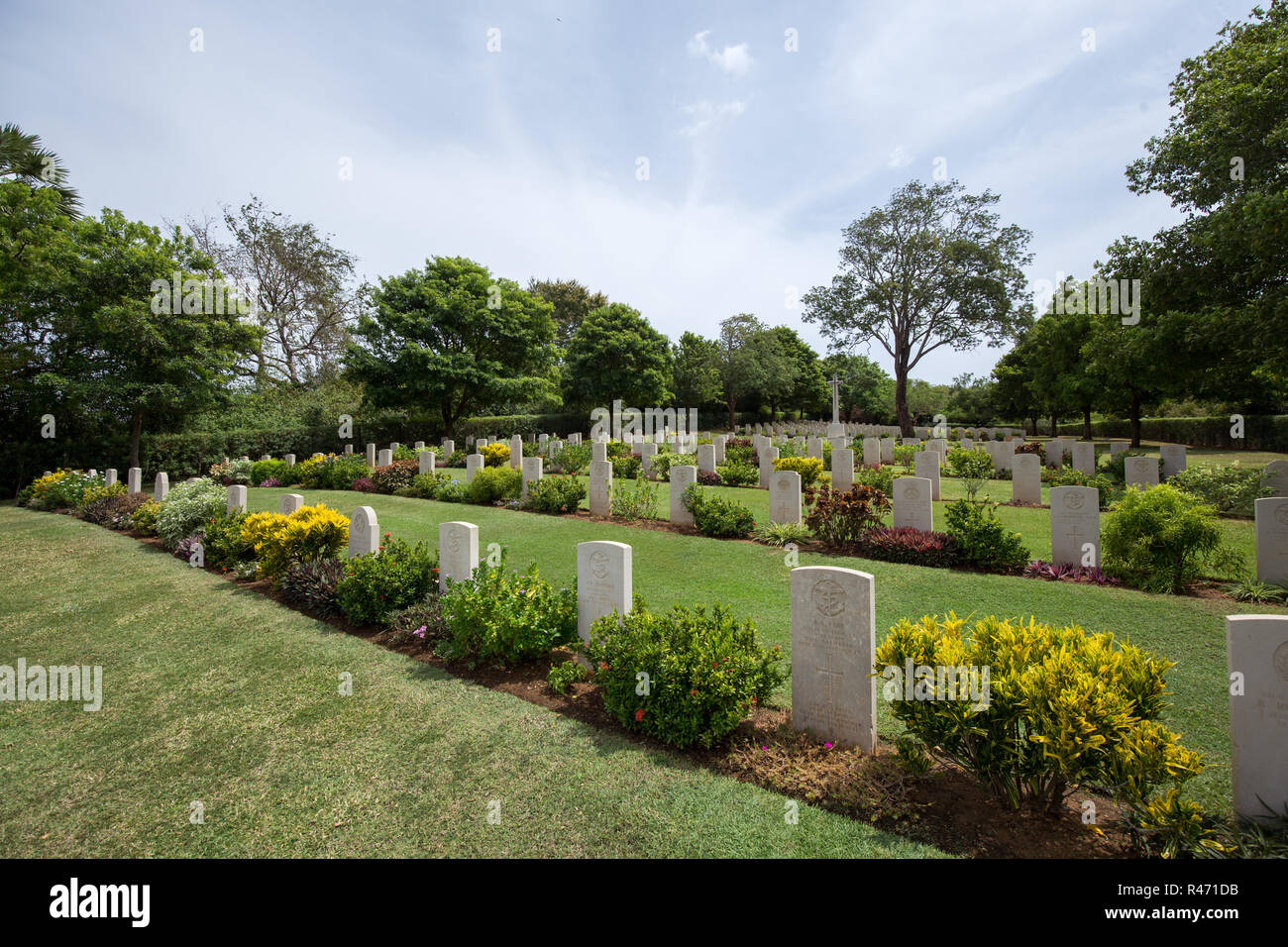 Cimitero di Guerra di Trincomalee, Sri Lanka Foto Stock