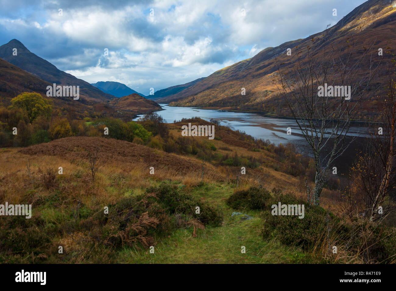 Il Pap di Glencoe, Loch Leven, Lochaber, Scotland, Regno Unito Foto Stock