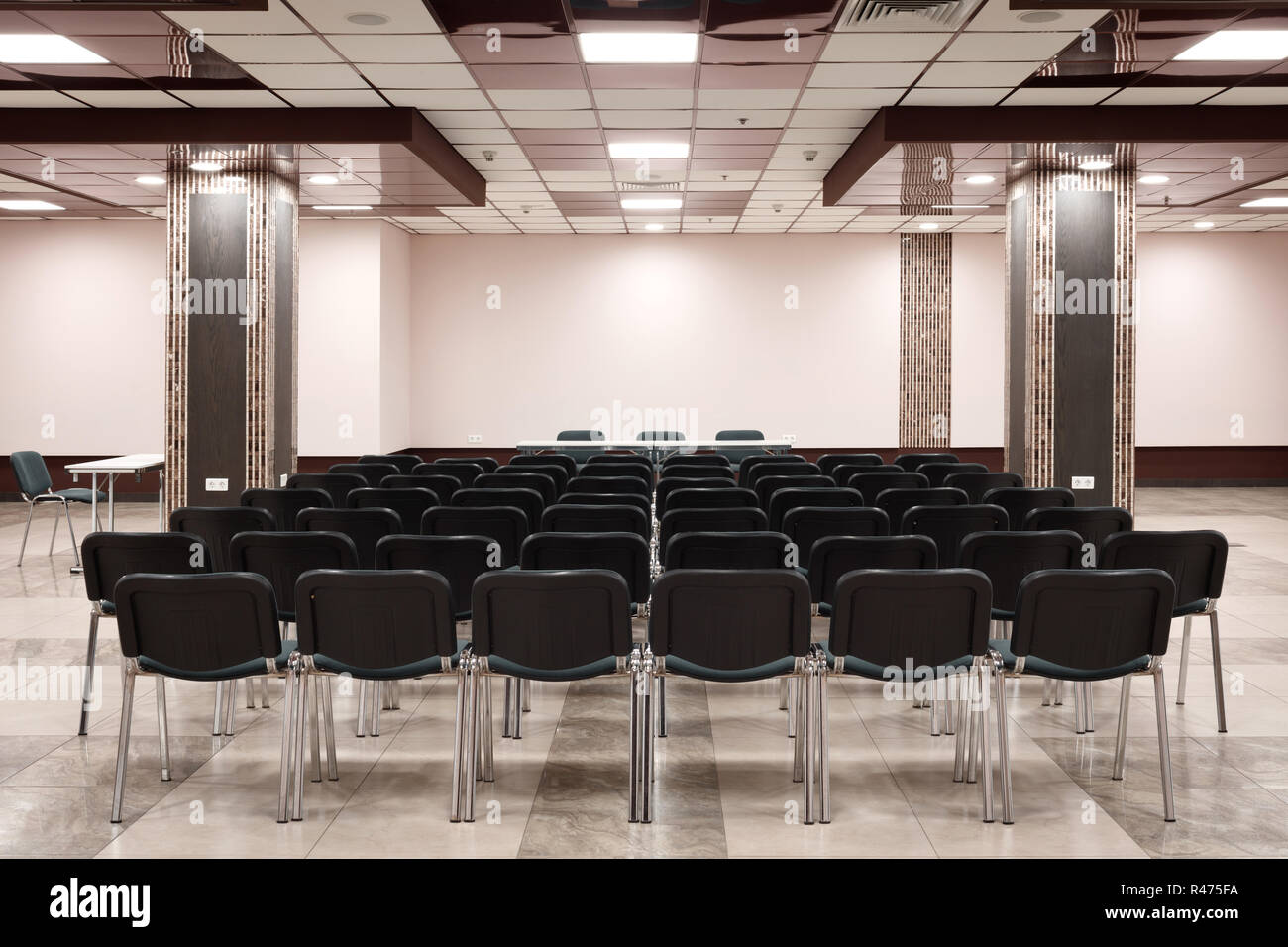 Presentazione vuota camera pronta per sale riunioni Foto Stock