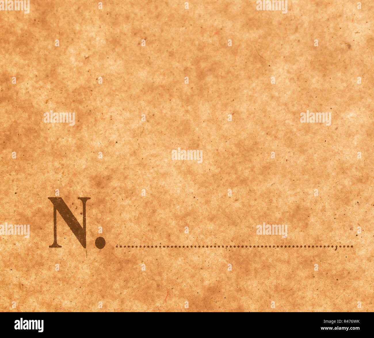 Retrò cercando modulo vuoto Foto Stock