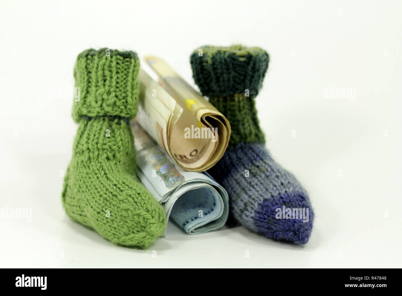Sparstrumpf,knit,artigianato,calze,fatte a mano Foto Stock